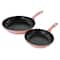 Oster Lynhurst 2-Piece Pink Aluminum Nonstick Frying Pan Set